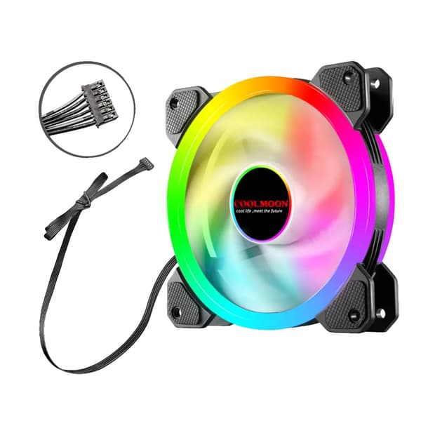 Computer kabinet blæser, RGB belysning, stille drift,RGB, som vist