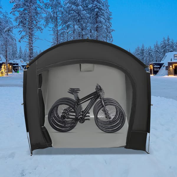 Pyörävarastoteltta, vedenpitävä, kannettava,musta väri