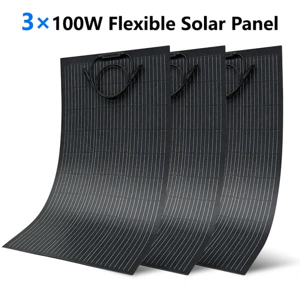 Solpanel, Flexibel Design, Hög Effektivitet,Flexibel 3PCS-100W