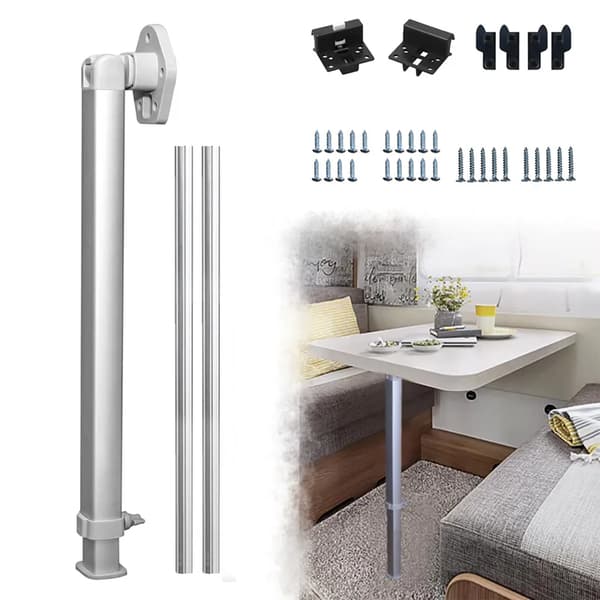 Bordben, Justerbar Höjd, Lätt Aluminiumlegering,VIT