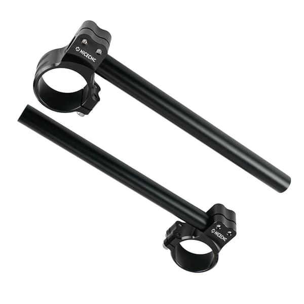 Clip-On Styret, 7075 Aluminium, Universel Pasform,Mørk Grå