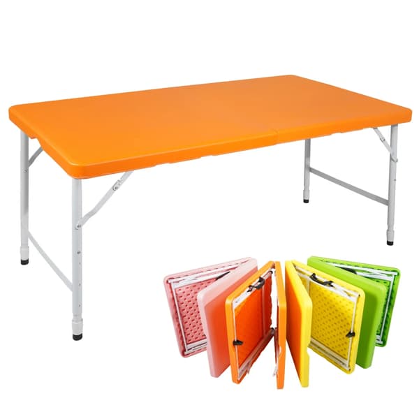 Fällbord, Justerbar Höjd, Stabil Design,Orange