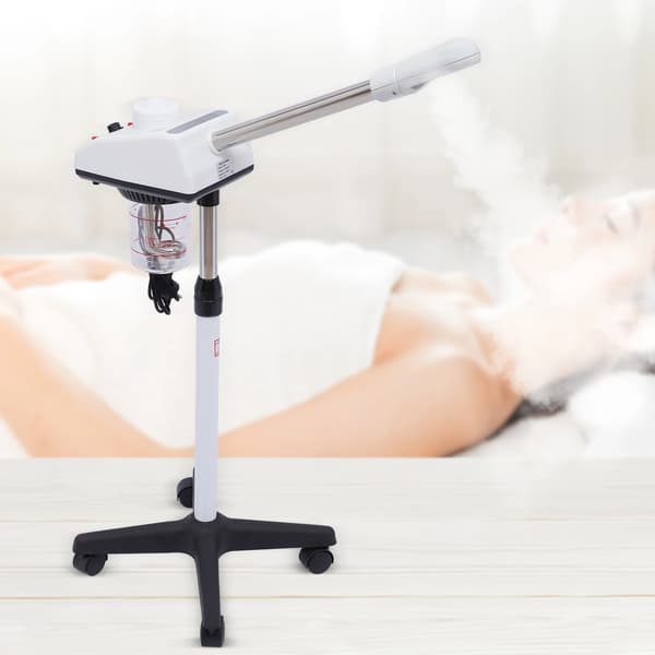 Ansigtsspa, Ozonfunktion, Justerbar højde,Hvid Sort