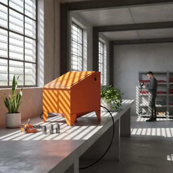 Sandblästringsskåp, Kompakt Design, Fyra Munstycken,GUL
