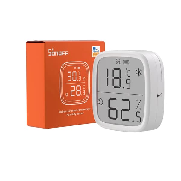 Temperatur- og fugtighedssensor, Zigbee-forbindelse, LCD-display,SNZB-02D 1 Pak