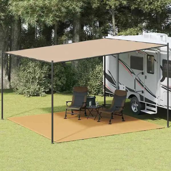 Telt tæppe, holdbart PE bomuld, ideelt til terrasse og camping brug,GUL