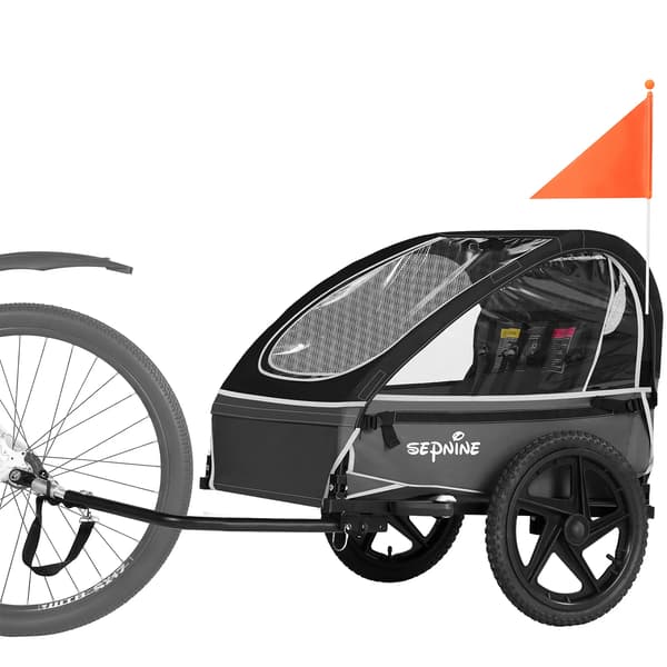 Børnetransportvogn, Holdbart Metal, Sammenklappeligt Design,sort