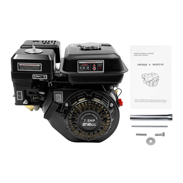Benzinmotor, 7,5HK, 4-takts OHV,Sort