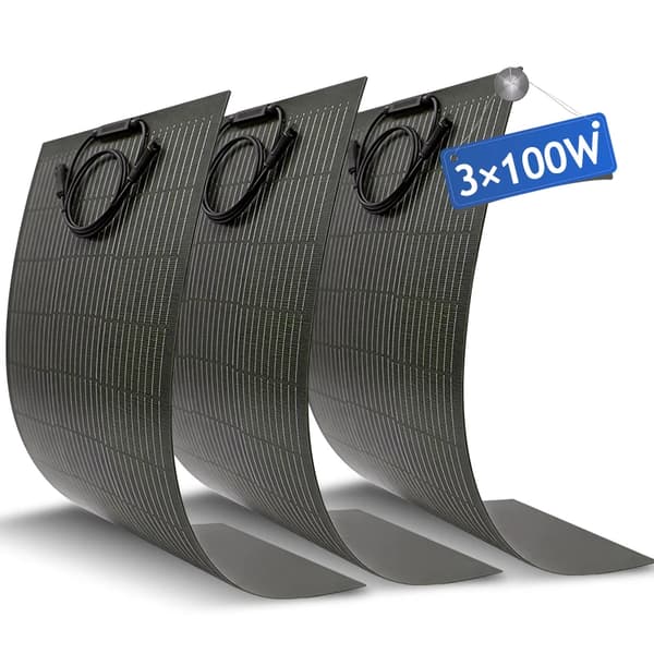 Solpanel, Flexibel Design, Hög Effektivitet,3PCS F100W