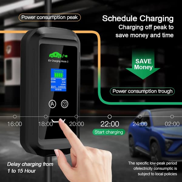 EV-laddare, Smart App-anslutning, Justerbara ströminställningar,Typ2