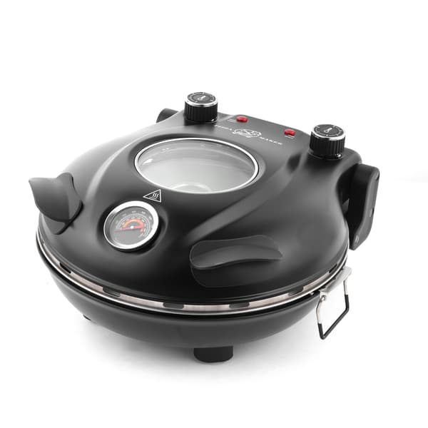 Elektrisk Pizza Maker, 1200W Effekt, 5 Temperaturniveauer,rød