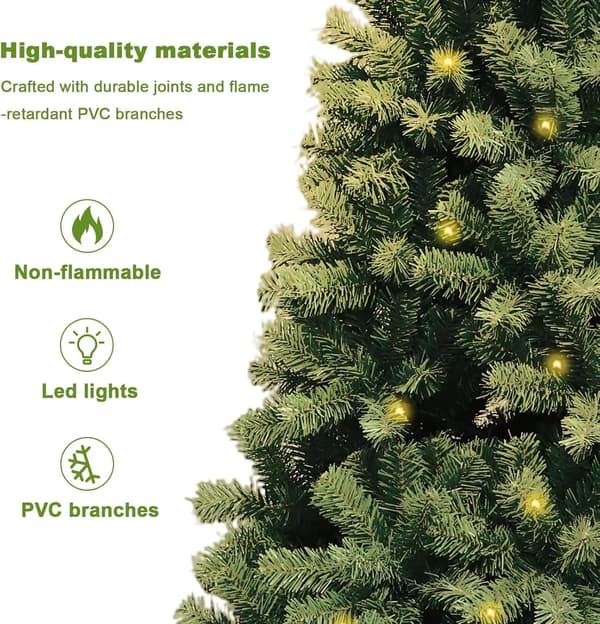 Julgran, 1200 Grenar, LED-lampor,1.8M