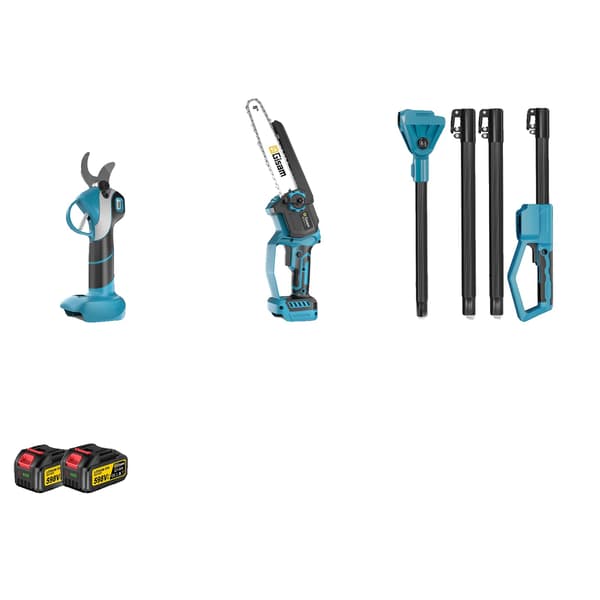 Elektrisk Kedjesåg, 4-i-1 Mångsidighet, Ergonomisk Design,2 Batteri