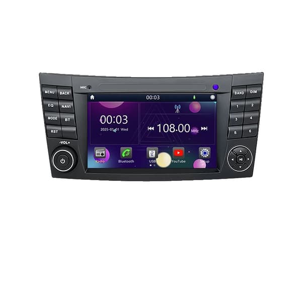Bilstereo Multimediaafspiller, Skærmstørrelse, Trådløs forbindelse, kompatibel med Mercedes Benz E-Class W211,Linux W211 7tommer