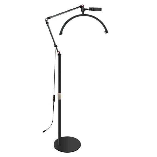 Ring Light, Justerbar Farvetemperatur, 180 LED Belysning,Sort