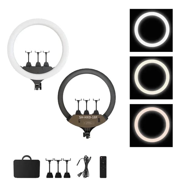 Ring Light, Justerbar Lysstyrke, 360-Graders Rotation,Bare Ring Lys