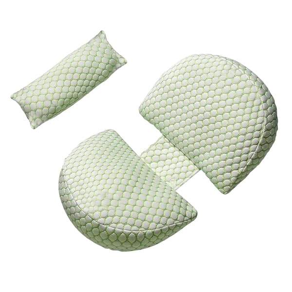 Gravidkudde, U-formad design, mjukt och andningsbart material,grön