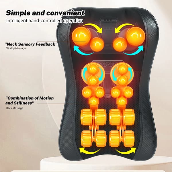 Nackmassagekudde, 3 Intensitetsnivåer, Ergonomisk Design,36W 3VÄXEL