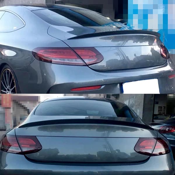 Bakspoiler, ABS-material, aerodynamisk design,Glansig svart