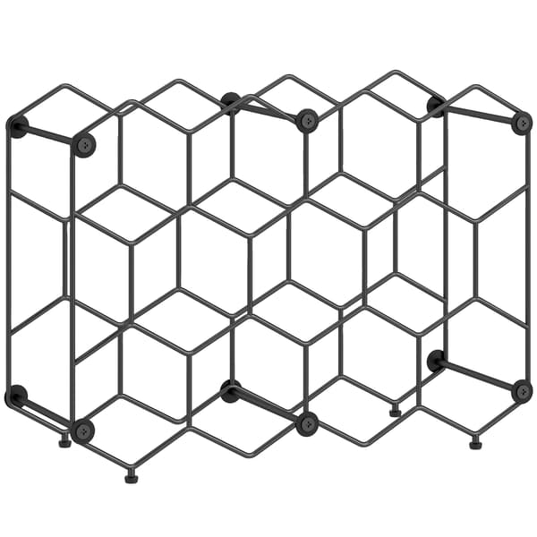 Vinkøler, Geometrisk Design, Plads til 13 Flasker,sort