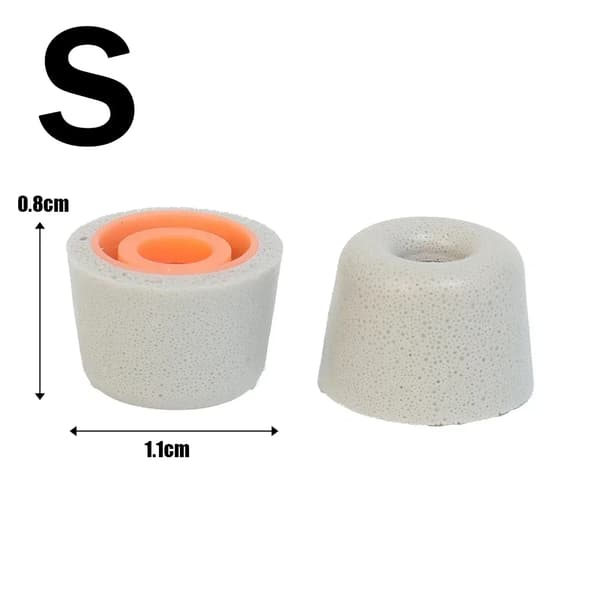 Öronkuddar, Mjuk Minnesskum, Antigliddesign,3Par(6PCS)-a, Grå S
