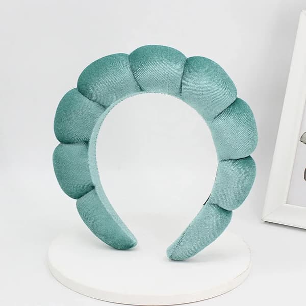 Hovedbånd, Bred Polstret Design, Modeaccessory,Turkis