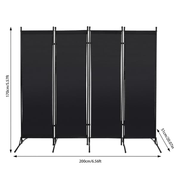 Rumsavdelare, Fällbar Design, Högkvalitativa Material,svart