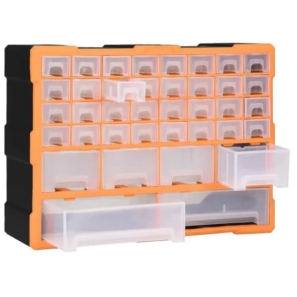 Multi-skuffe Organizer, 360° Rotérbar, Metal Konstruktion,Appelsin