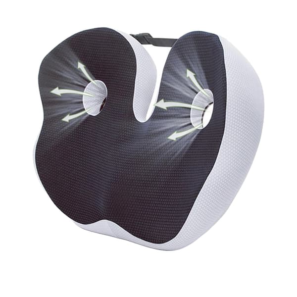 Ortopædisk pude, ergonomisk design, justerbar bredde,sort