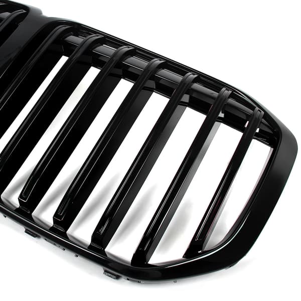 Framstötfångargrill, Hållbar ABS-plast, Förbättrad luftflöde,glansig svart