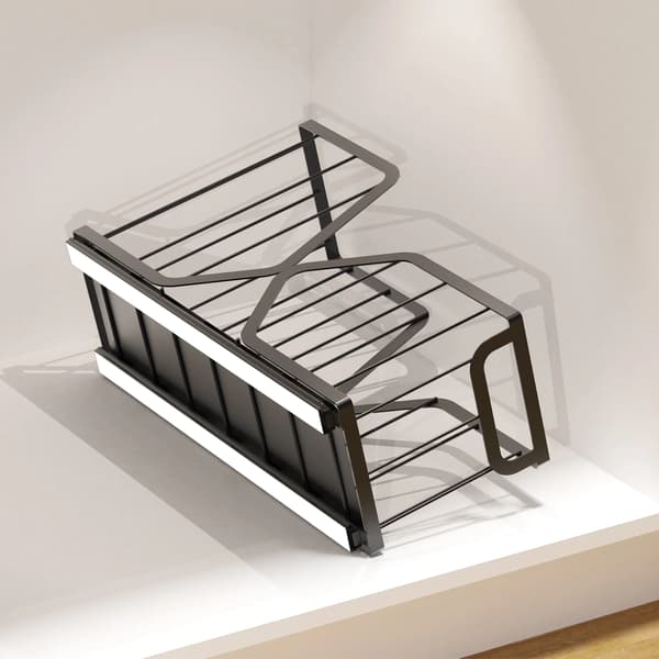 Förvaringsskåp, Smal Design, Ingen Borrinstallation,Svart
