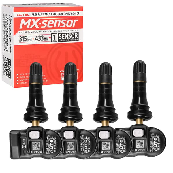 TPMS-sensor, 315MHz & 433MHz kompatibilitet, nem installation,4PC Gummi Sensor