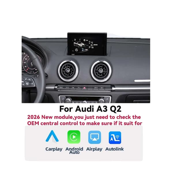 CarPlay-moduuli, langaton yhteys, navigointituki,Audi A3 Q2:lle