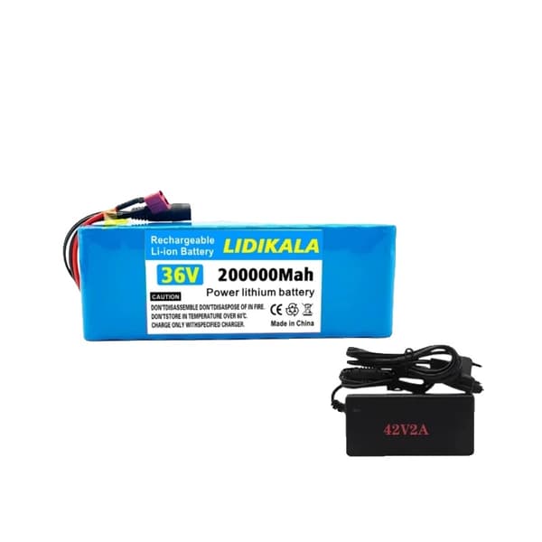 Batteripakke, 36V, 200Ah kapacitet,T-DC-lader