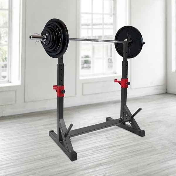 Squat Rack, Justerbar Højde, Holdbar Konstruktion,sort