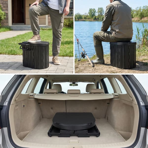 Campingtoalett, Fällbar Design, Lätt att Rengöra,Silver