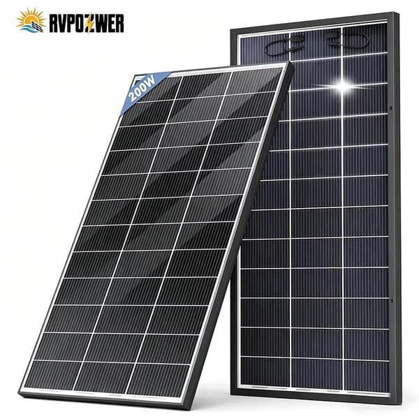 Solpanel, Bifacial Teknik, Hög Effektivitet,200W 1Pcs