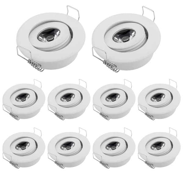Spotlight, 3W LED, Justerbar riktning, 10PCS Vit, 3W 3000K-a