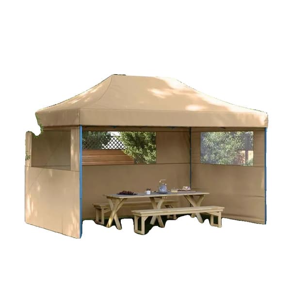 Pop-Up Telt, 3 Sidevægge, Bærbart Skur,Beige