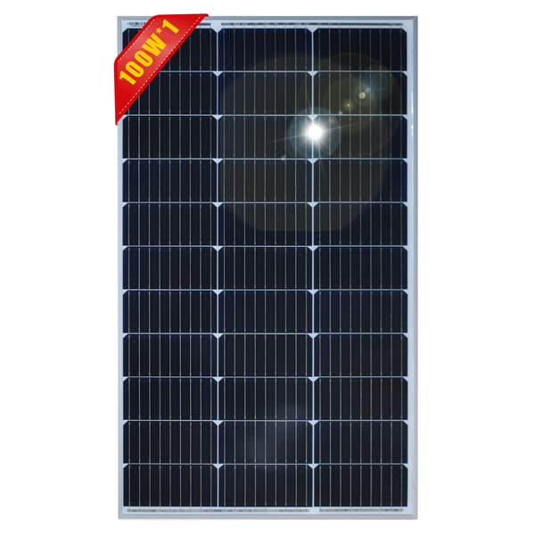 Solpanel, Monokristallint kisel, Hög effektivitet,100w 1pcs
