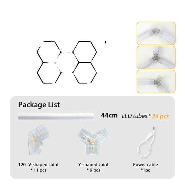 Garage Lys, Hexagonal Design, Energi Effektiv LED,HC-2417-440