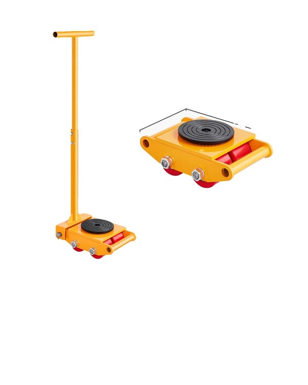 Maskinrullvagn, 360° Rotation, Exceptionell Lastkapacitet,4st 6T