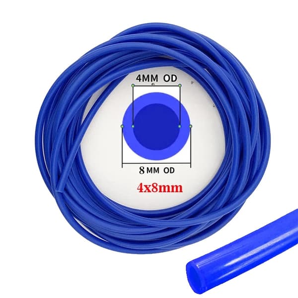 Silikonsugslang, Hållbart Material, Hög Temperaturbeständighet,3M blå 4x8mm