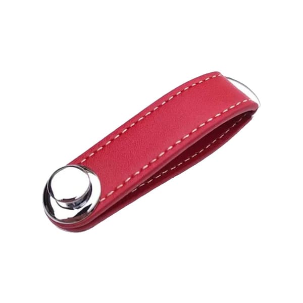 Nyckelplånbok, Full-Grain Läder, Kompakt Design,Röd