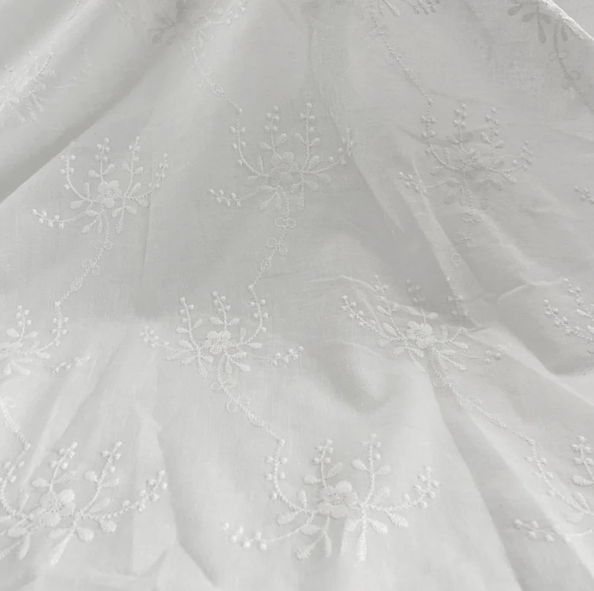 Spetstyg, Broderad Design, Andningsbart Material,45cm X 130cm, Orkidé