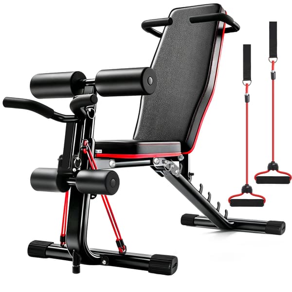 Dumbbell Stol, 5-Position Justerbar Ryglæn, Foldbar Pladsbesparende Design,SÆT 3