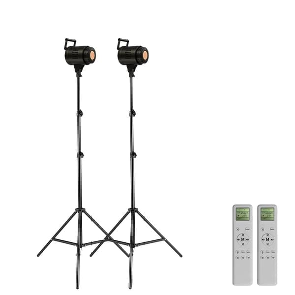 Fotografi Lyskits, Justerbart Stativ, Strobe Belysning,2stk 2M Stativ