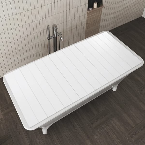Badekar Dæksel, Vandtæt, Foldbart Design,HVID