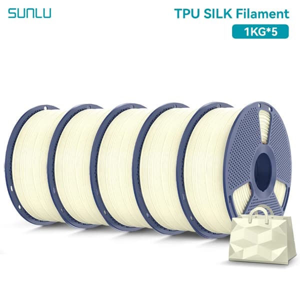3D Filament, TPU Material, Blød Silkeagtig Struktur,Flødehvid