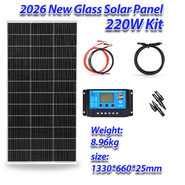 Solpanel, Høj Effektivitet, Holdbart Design,220W kit